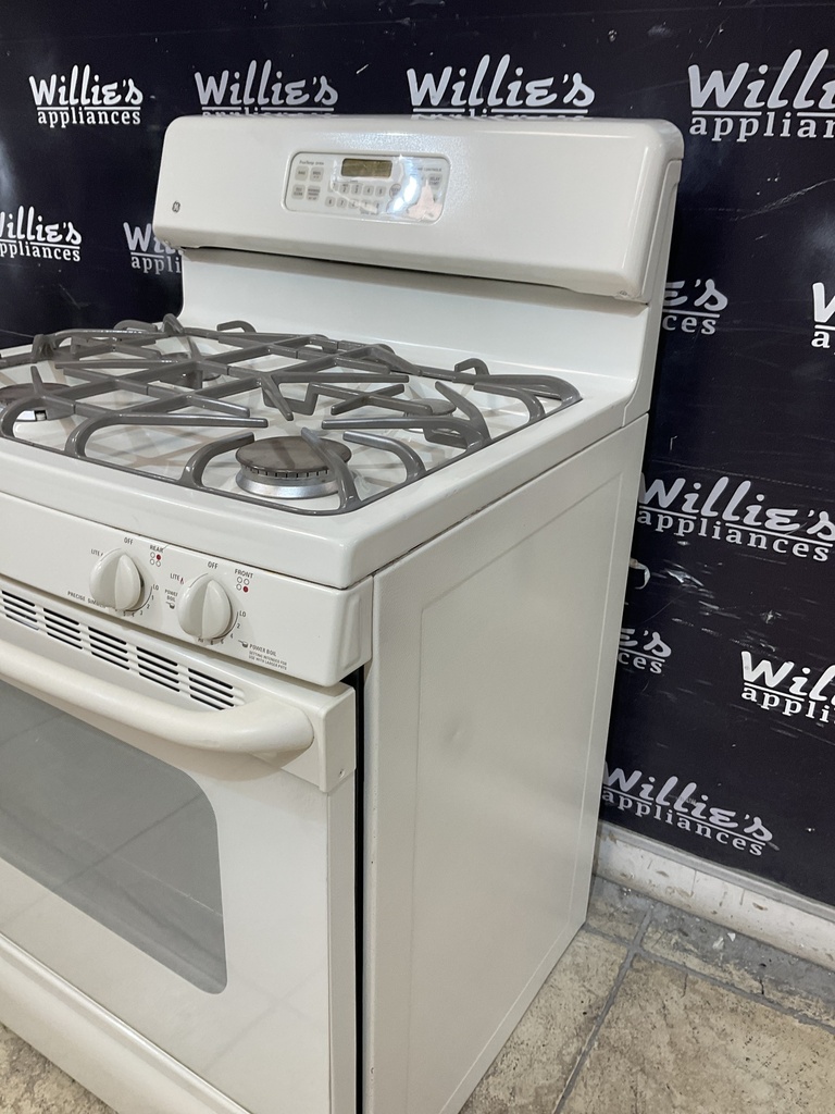 Ge Used Natural Gas Stove 30inches (Bisque) 