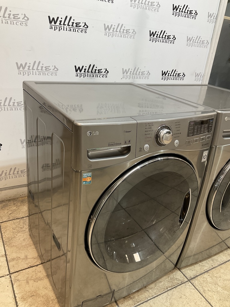 Lg Used Electric Set Washer/Dryer Front-load 220volts (30 AMP) 27inches {4 prong} (Grey) 