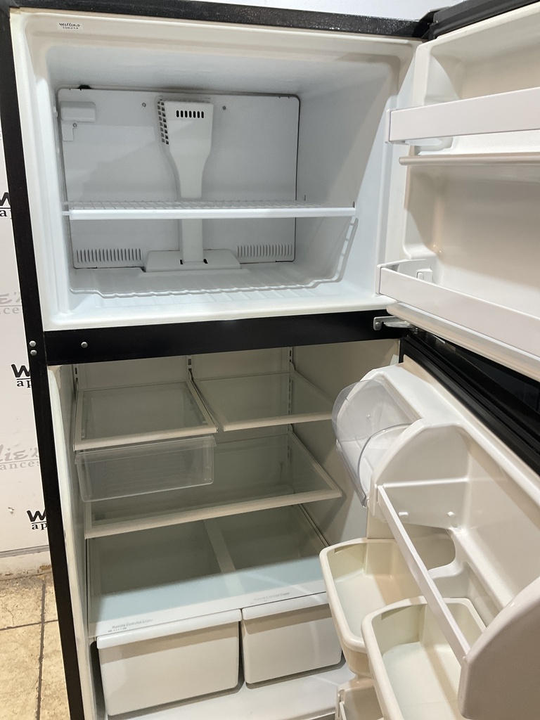 Whirlpool Used Refrigerator Top and Bottom 30x66 (black) 