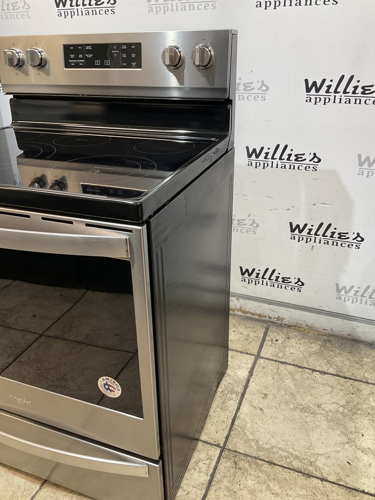 Whirlpool Used Electric Stove 220volts (40/50 AMP) 30inches {4 prong} (Stainless steel)