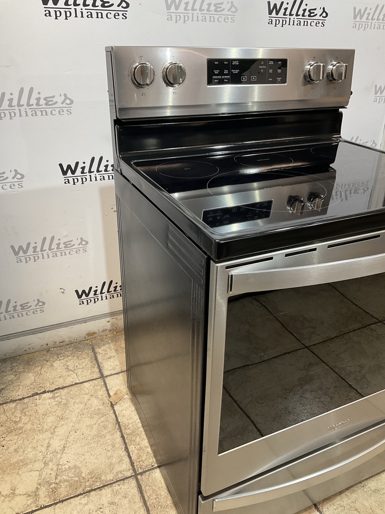 Whirlpool Used Electric Stove 220volts (40/50 AMP) 30inches {4 prong} (Stainless steel)