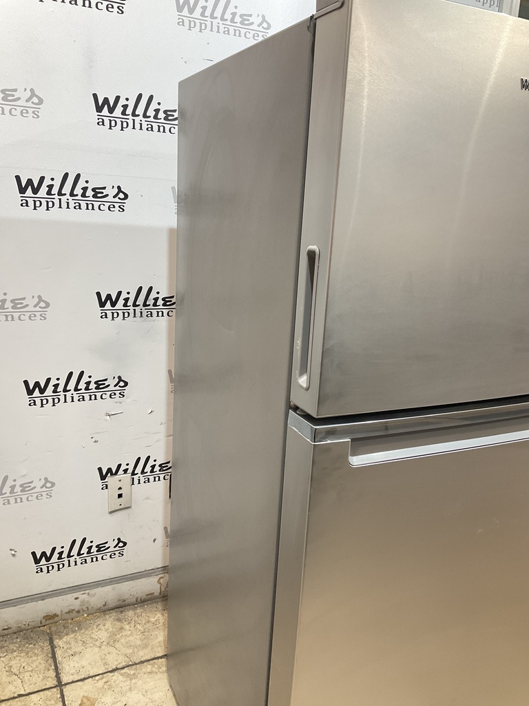 Whirlpool Used Refrigerator Top and Bottom 24x61 1/2” (Stainless Steel)