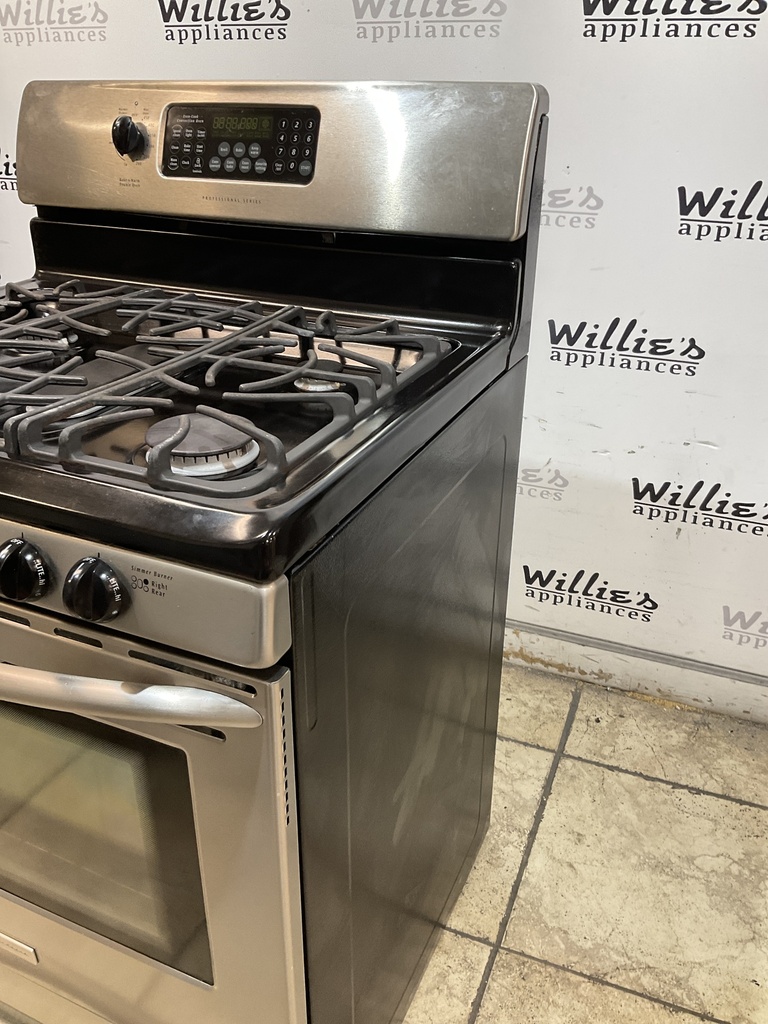 Frigidaire Used Natural Gas Stove Double Oven 30inches (Stainless Steel) 