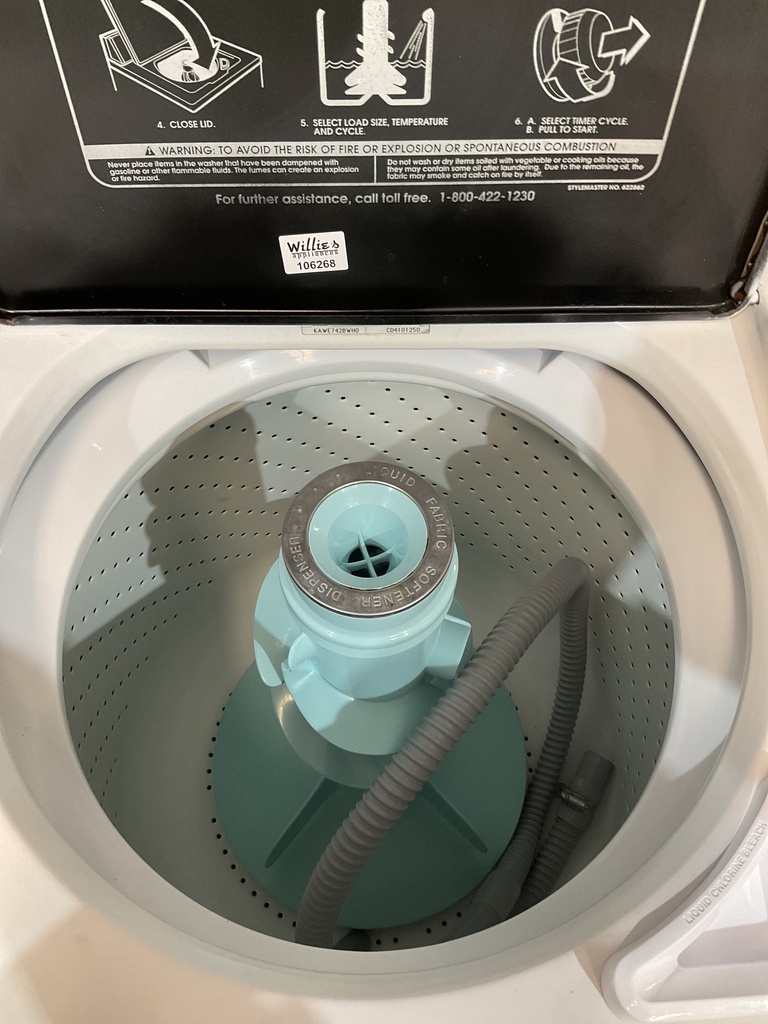 KitchenAid Used Washer Top-load 27inches (White) 