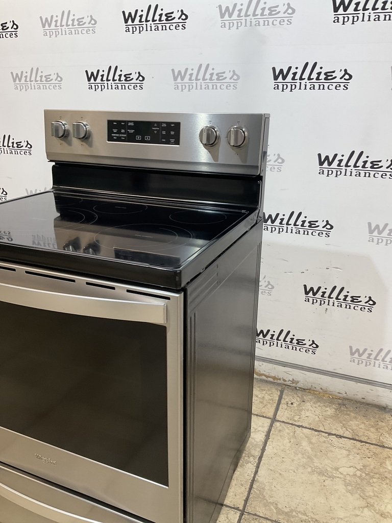 Whirlpool Used Electric Stove 220volts (40/50 AMP) 30inches {4 prong} (Stainless steel) 