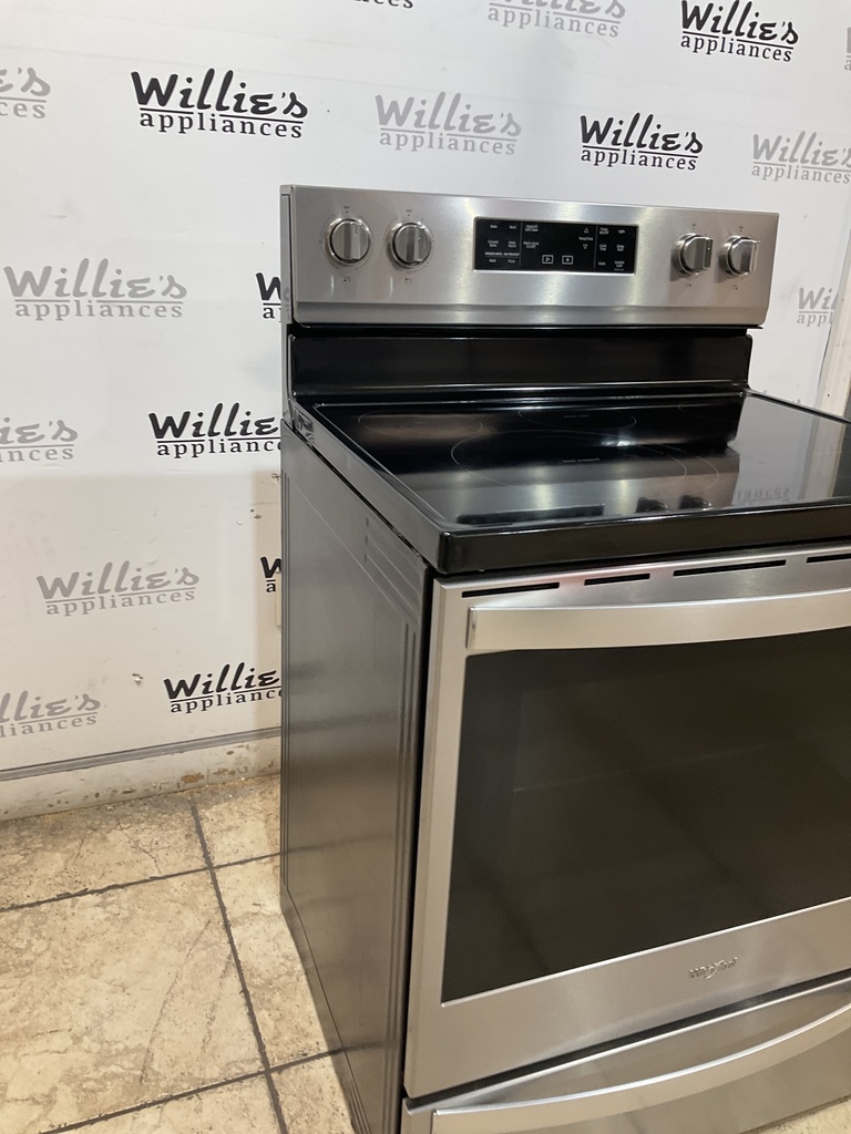 Whirlpool Used Electric Stove 220volts (40/50 AMP) 30inches {4 prong} (Stainless steel) 