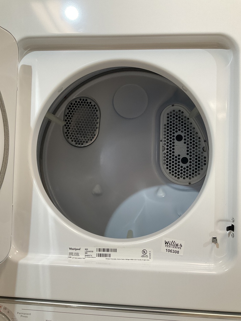 Whirlpool Used Electric Unit Stackable 220volts (30 AMP) 24x71 1/2”  {4 prong} (White)