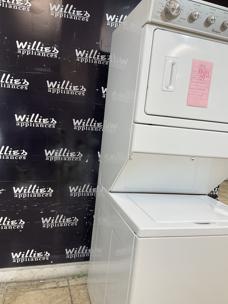 Whirlpool Used Natural Gas Unit Stackable 27” x 72 1/2” (White)