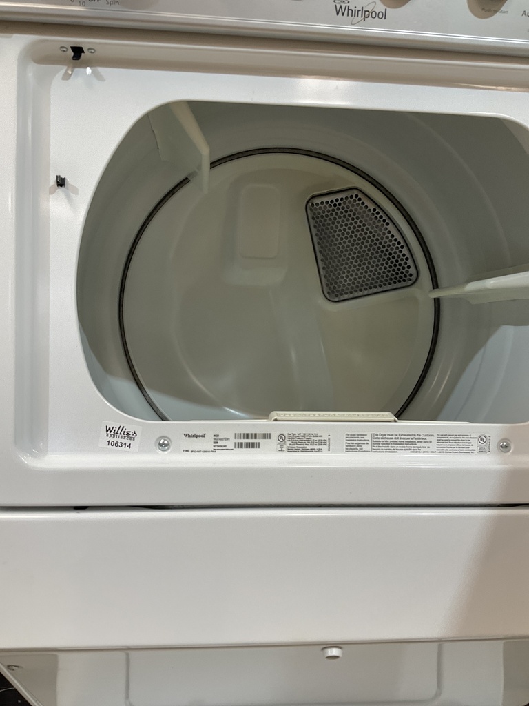 Whirlpool Used Natural Gas Unit Stackable 27” x 72 1/2” (White)
