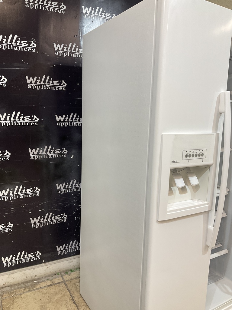 Whirlpool Used Refrigerator Side by Side 36x69 1/2” (white)