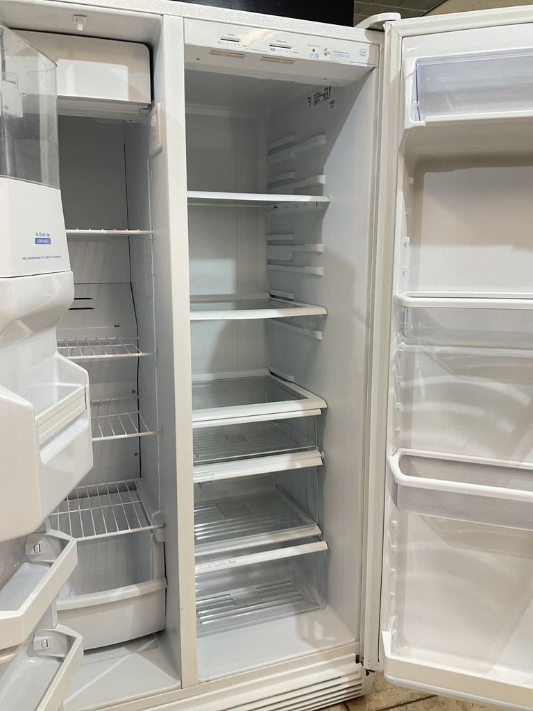 Whirlpool Used Refrigerator Side by Side 36x69 1/2” (white)
