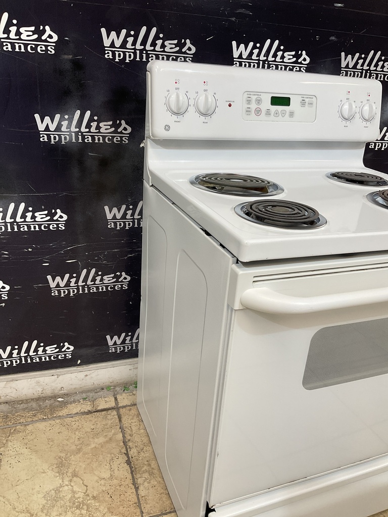 Ge Used Electric Stove 30inches {no cord} (White) 