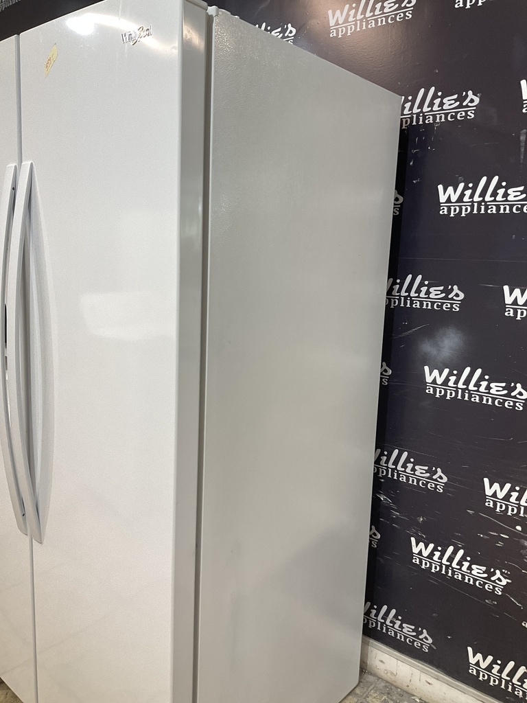 Whirlpool Used Refrigerator Side By Side 36x69 1/2” (White) 