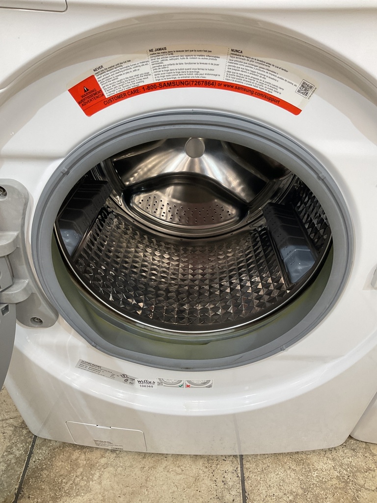 Samsung Used Natural Gas Set Washer/Dryer Front-load 27inches (White)