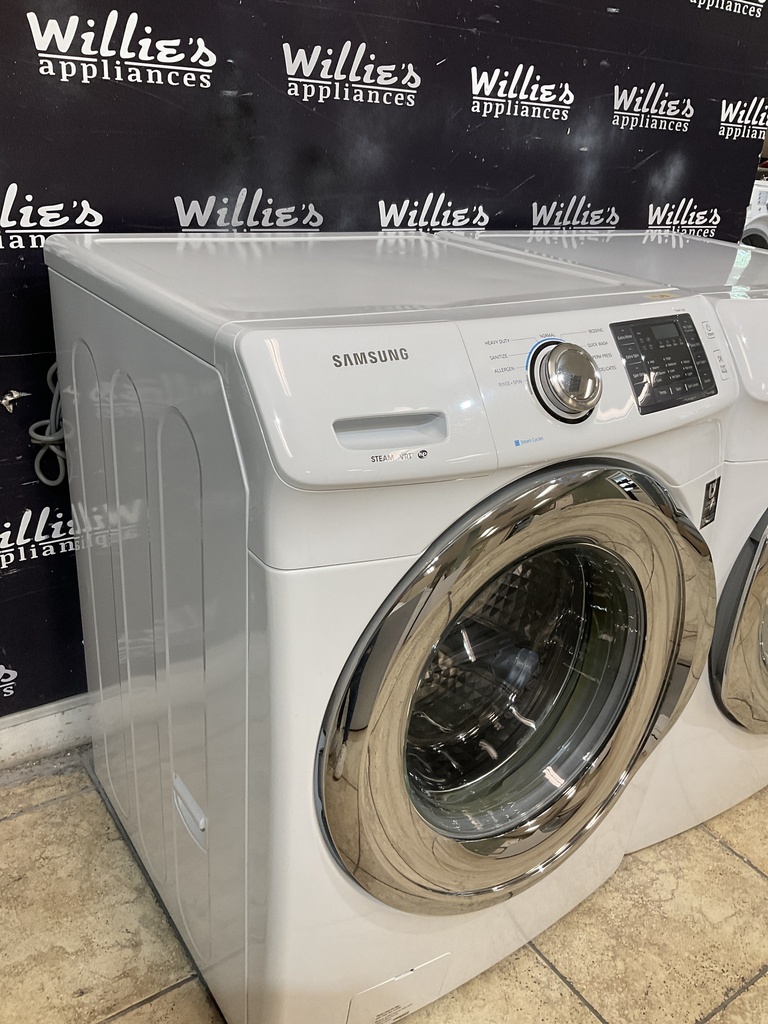Samsung Used Natural Gas Set Washer/Dryer Front-load 27inches (White)