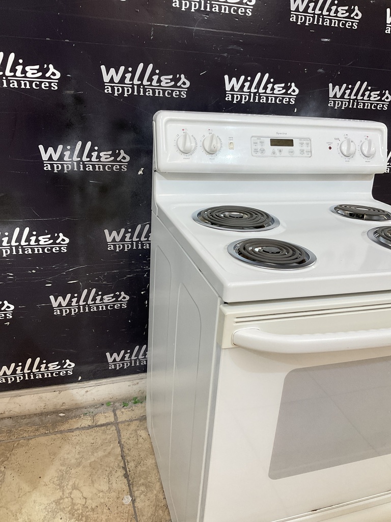 Ge Used Electric Stove 30inches {no cord} (White) 