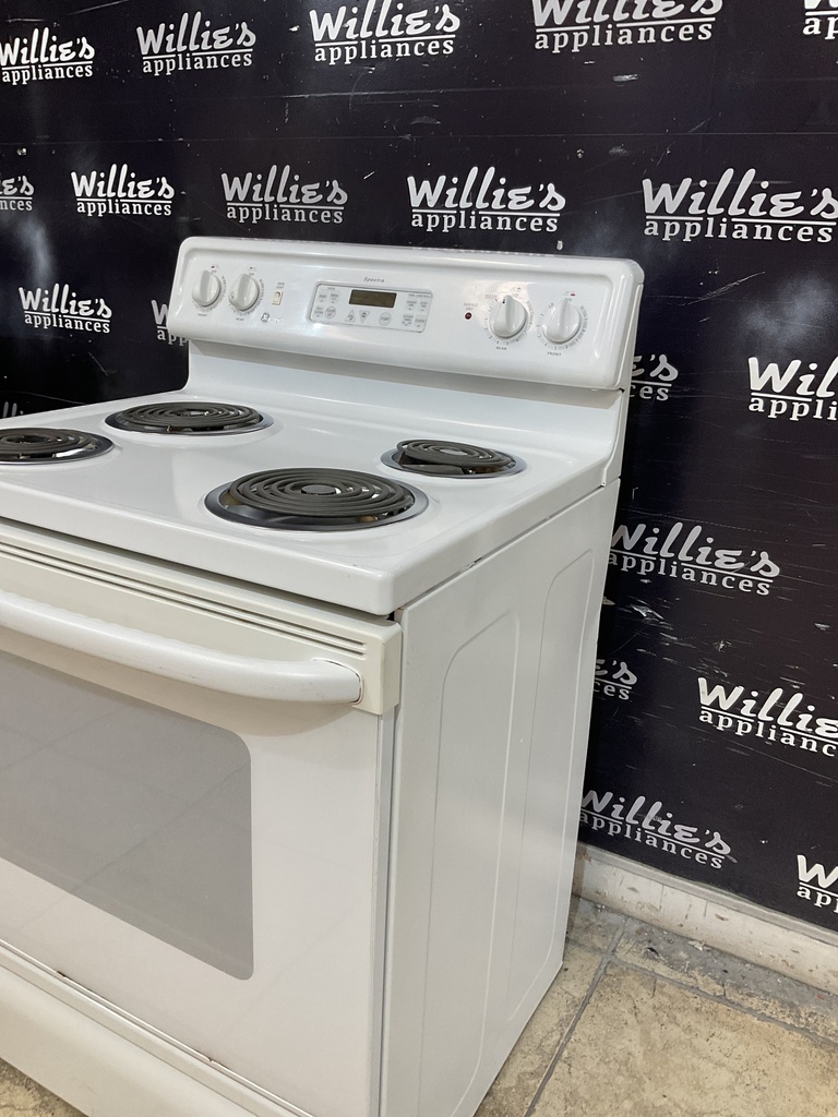 Ge Used Electric Stove 30inches {no cord} (White) 