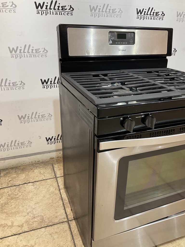 Whirlpool Used Natural Gas Stove 30inches (stainless steel) 