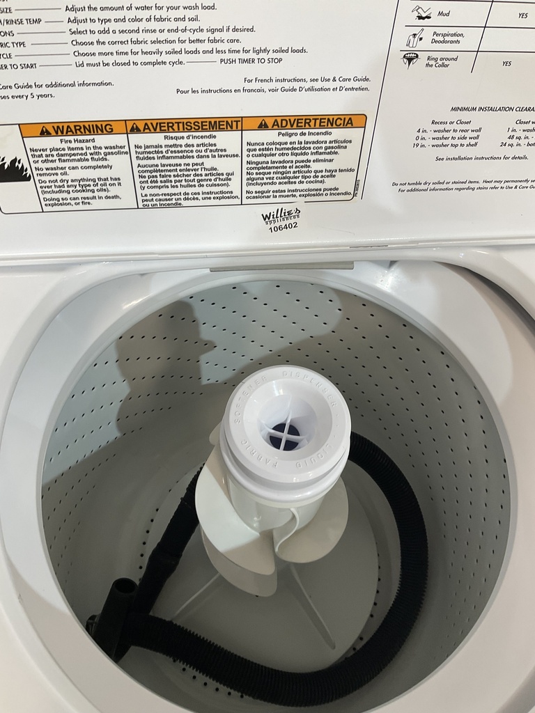 Whirlpool Used Washer Top-load 27inches (White) 