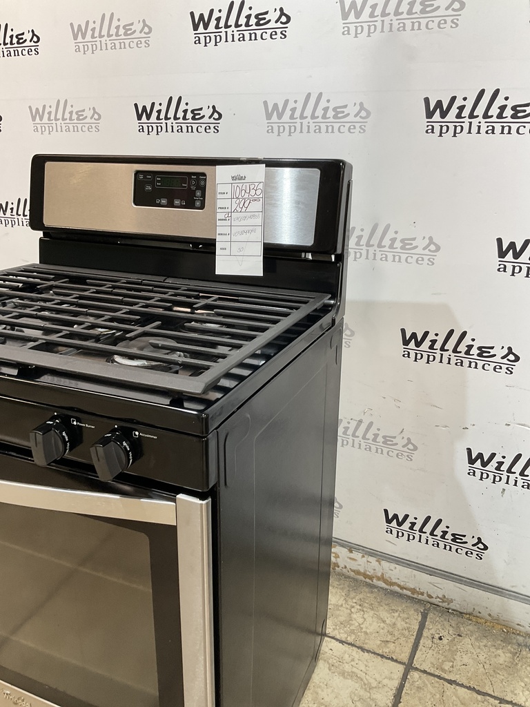 Whirlpool Used Natural Gas Stove 30inches (Stainless Steel) 