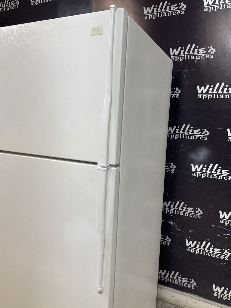 Whirlpool Used Refrigerator Top and Bottom 30x66 (White) 