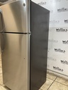 Ge Used Refrigerator Top and Bottom 28x67 (Stainless Steel) 
