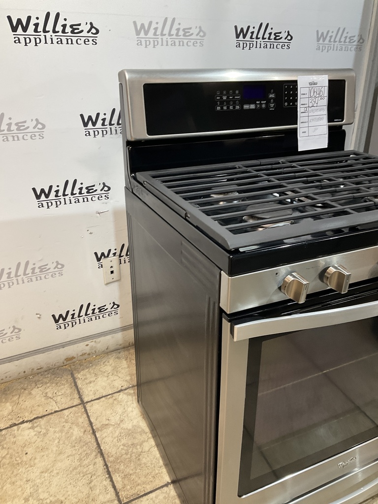 Whirlpool Used Natural Gas Stove 30inches (Stainless Steel) 