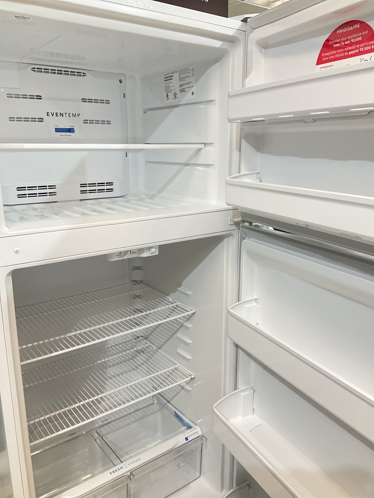 Frigidaire Used Refrigerator Top and Bottom 30x66 1/2” (white)