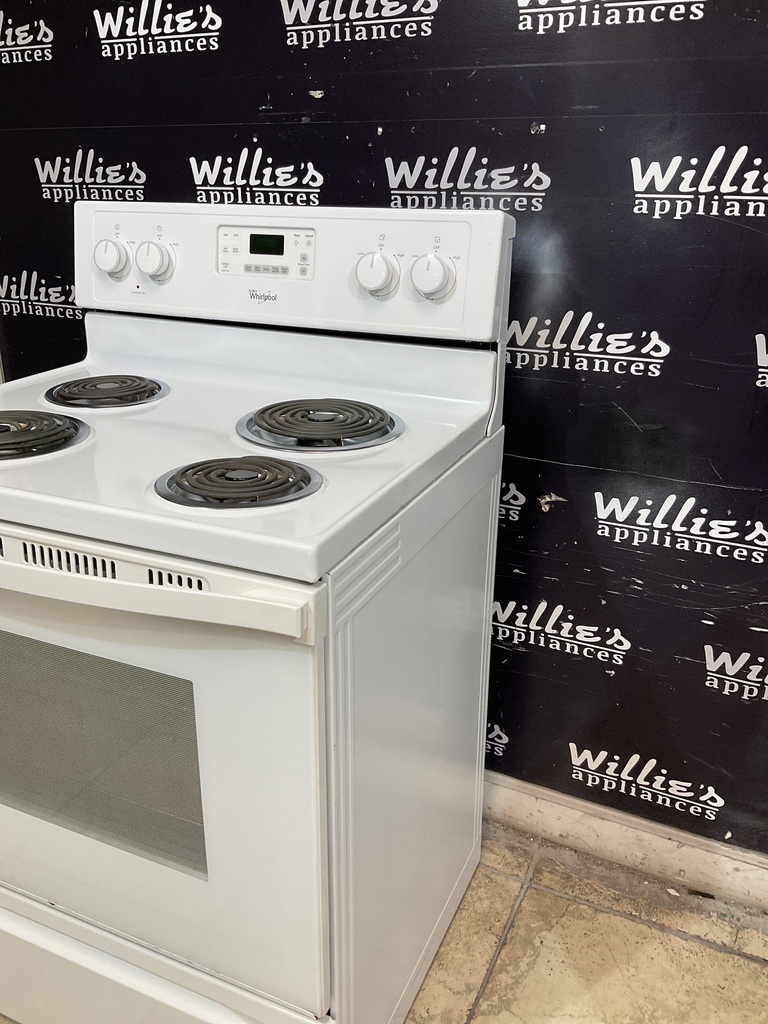 Whirlpool Used Electric Stove 220volts (40/50 AMP) 30inches {no cord} (White) 
