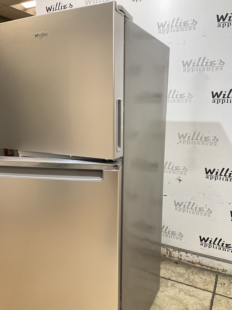 Whirlpool Used Refrigerator Top and Bottom 24x61 1/2” (Stainless Steel) 