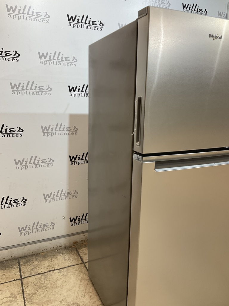 Whirlpool Used Refrigerator Top and Bottom 24x61 1/2” (Stainless Steel) 