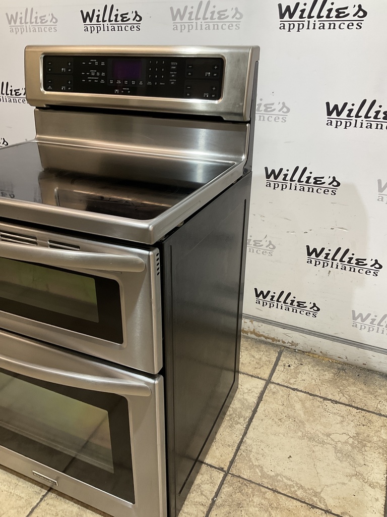 KitchenAid Used Electric Stove 220volts (40/50 AMP) 30inches {3 prong} (Stainless steel) 