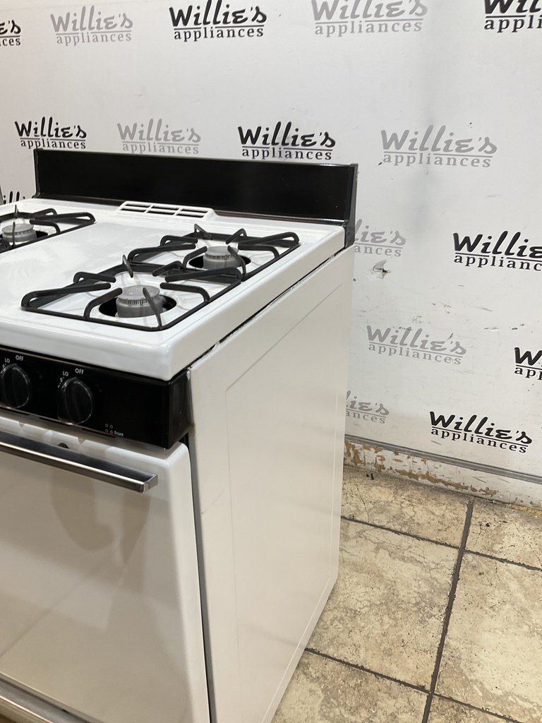 Hotpoint Used Natural Gas Stove 30inches (White/black) 