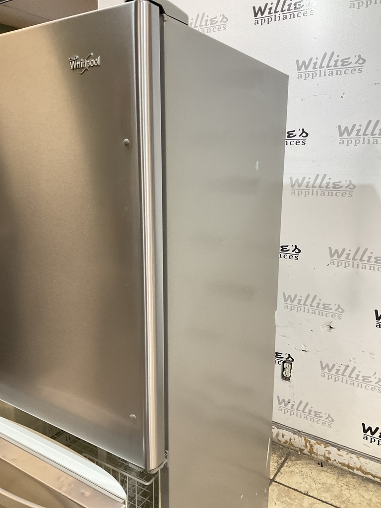 Whirlpool Used Refrigerator Top and Bottom Mount 30x67 (stainless steel) 