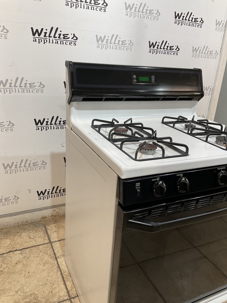 Hotpoint Used Natural Gas Stove 30inches (White/black) 