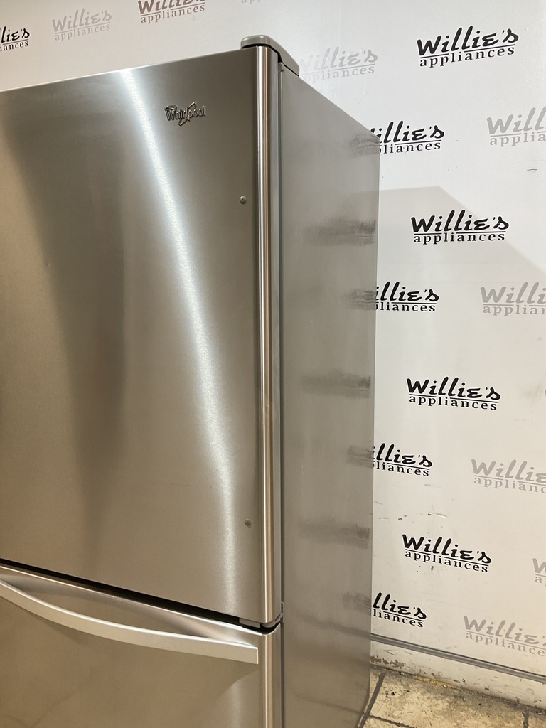 Whirlpool Used Refrigerator Top and Bottom Mount 33x69 (Stainless Steel) 