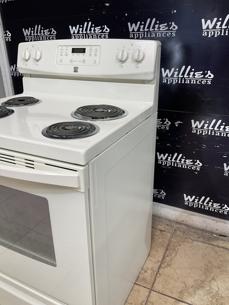 Kenmore Used Electric Stove 220volts (40/50 AMP) 30inches {3 prong} (Bisque)