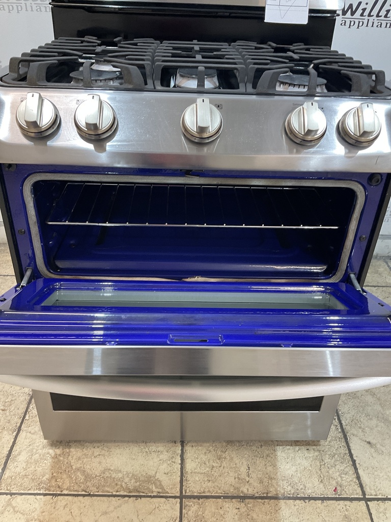 Lg Used Natural Gas Stove Double Oven 30inches (Stainless Steel) 