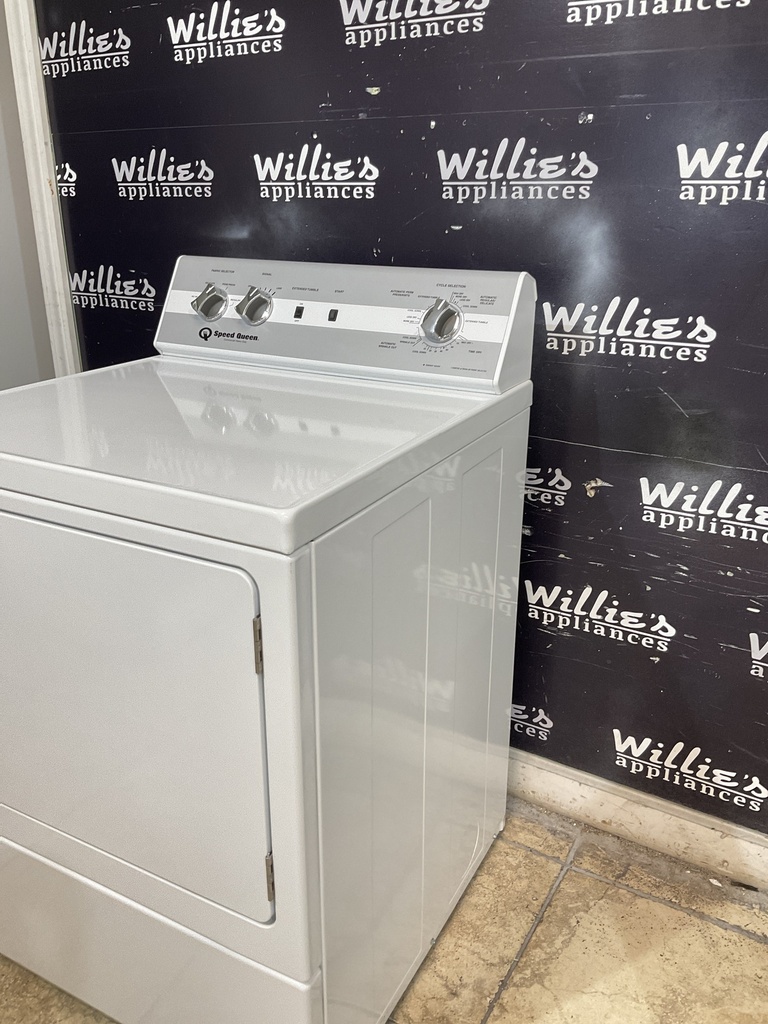 Speed Queen Used Electric Dryer 220volts (30 AMP)27inches {4 prong} (White) 