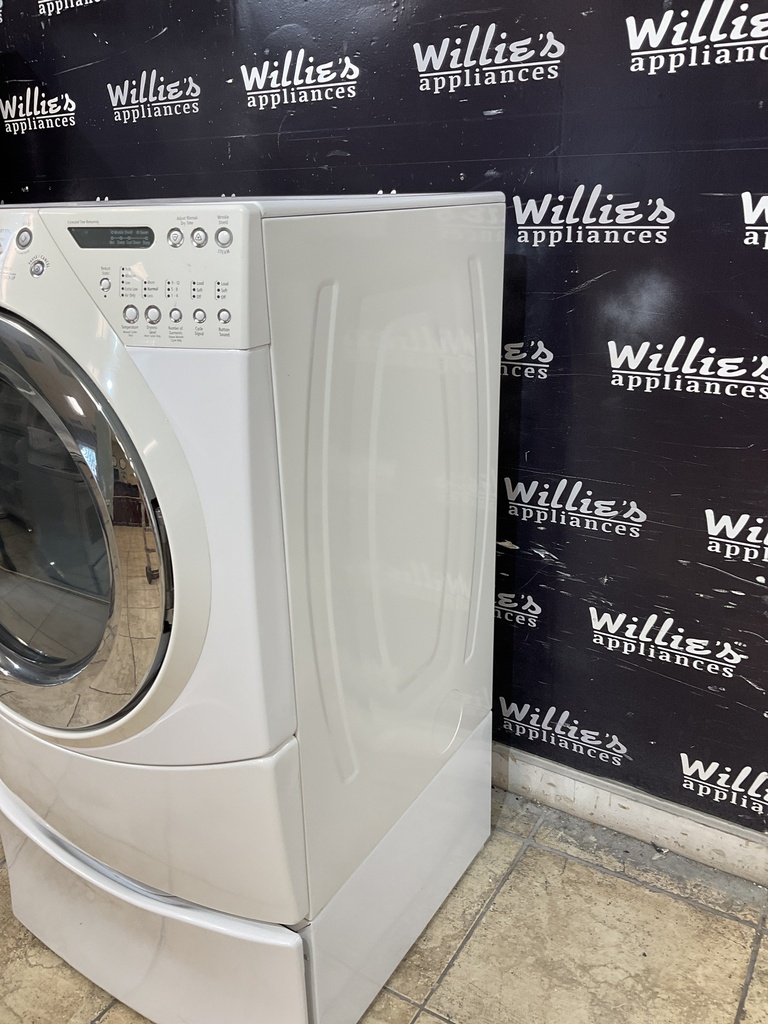 Whirlpool Used Electric Dryer 220volts (30 AMP) 27inches {4 prong} (White) 