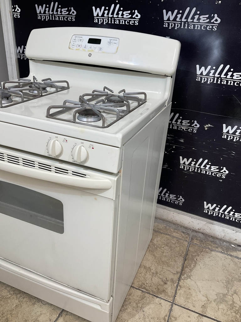 Ge Used Natural Gas Stove 30inches (Bisque) 