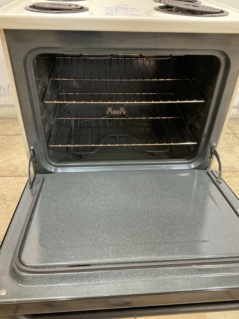 Ge Used Electric Stove 220volts (40/50 AMP) 30inches {no cord} (Bisque/Black) 