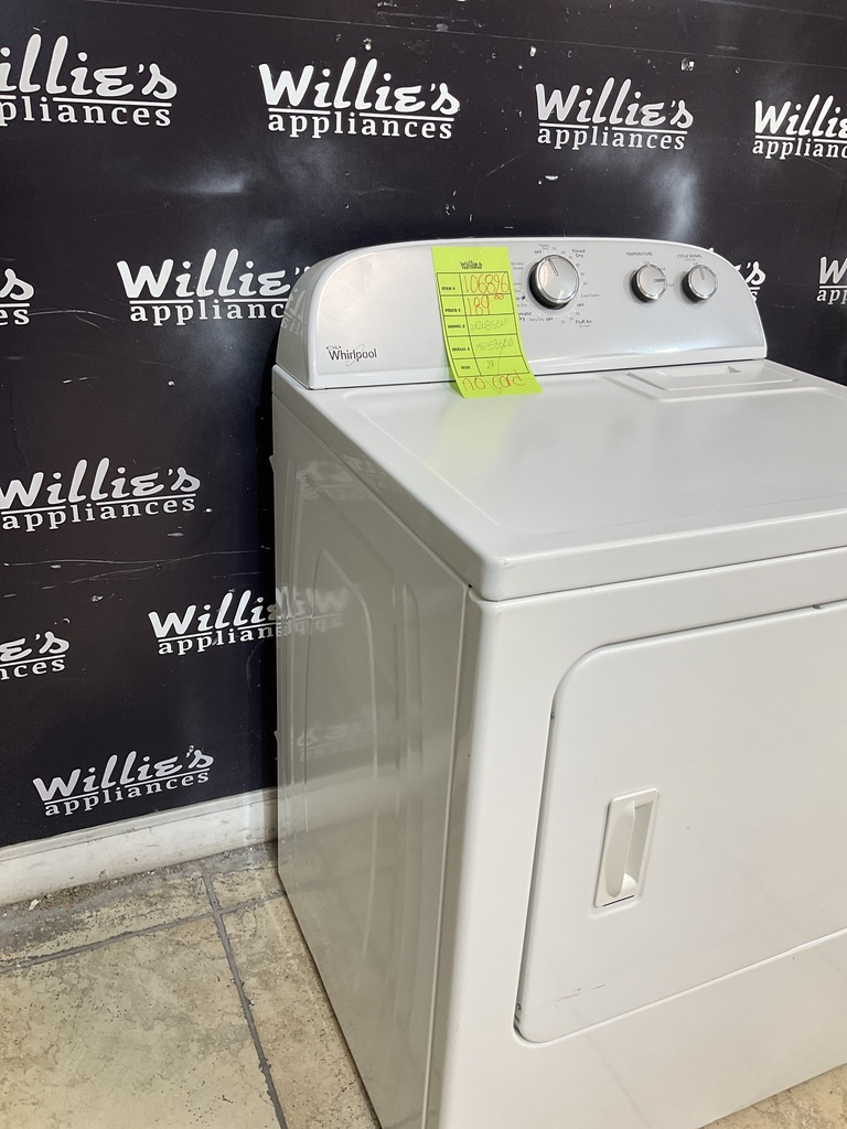Whirlpool Used Electric Dryer 220volts (30 AMP) 29inches {no cord} (White) 