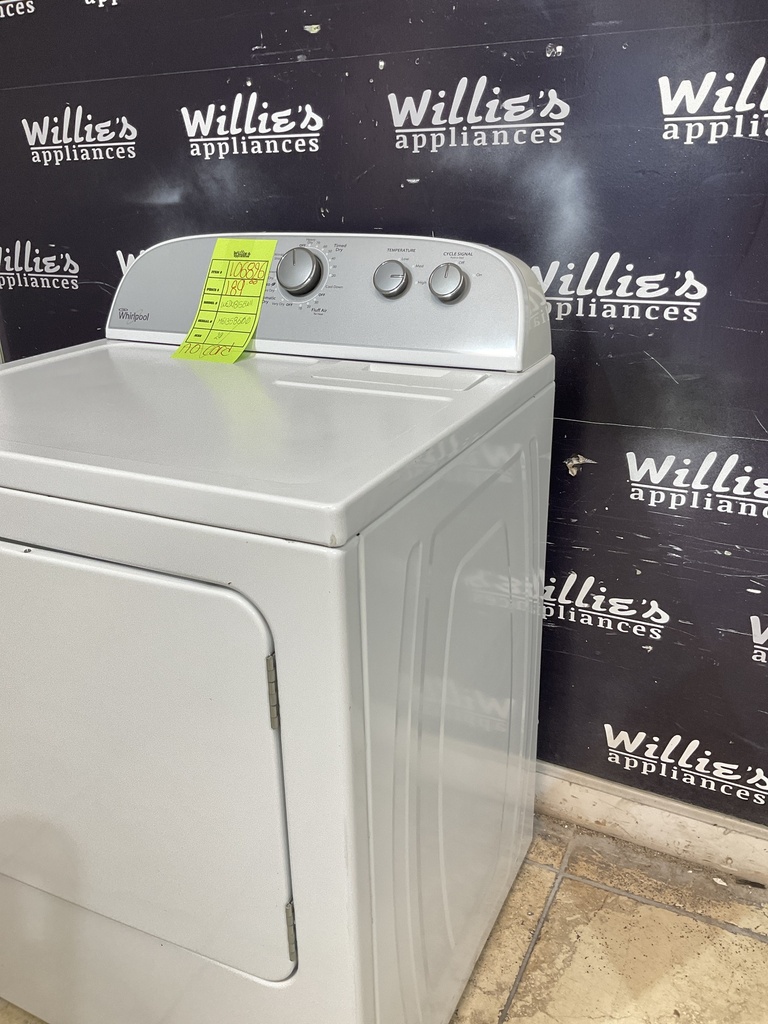Whirlpool Used Electric Dryer 220volts (30 AMP) 29inches {no cord} (White) 