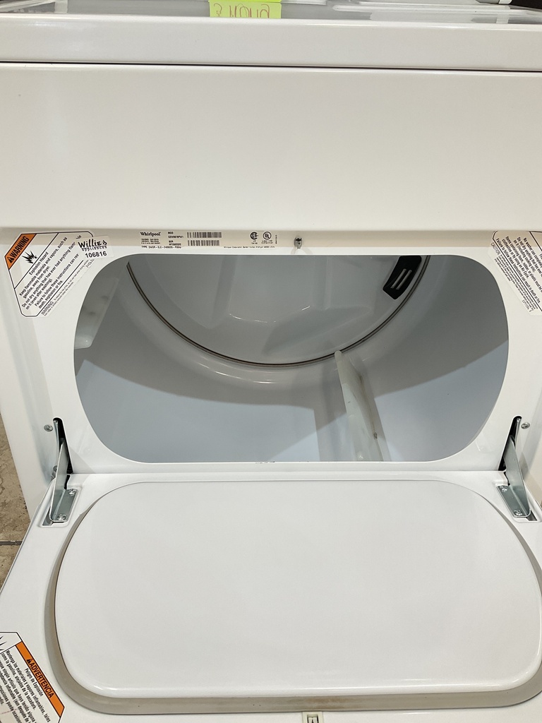 Whirlpool Used Electric Dryer 220volts (30 AMP) 29inches {3 prong} (white)