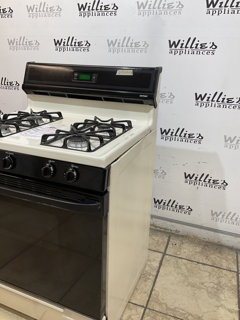Hotpoint Used Gas Propane Stove 30inches (bisque/black) 