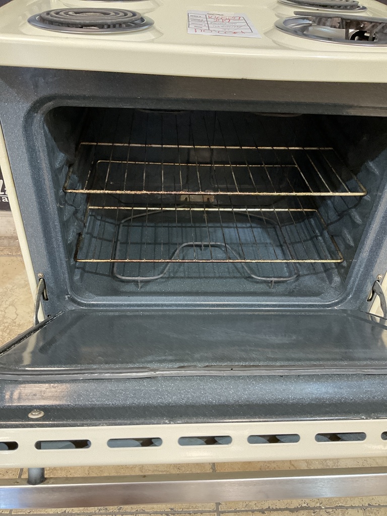 Hotpoint Used Electric Stove 220volts (40/50 AMP) 30inches {no cord} (Bisque/black) 