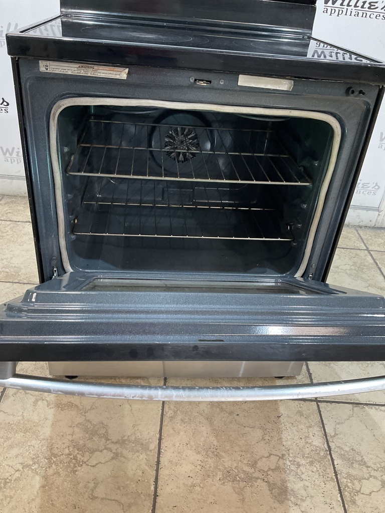 Whirlpool Used Electric Stove 220volts (40/50 AMP) 30inches {no cord} (Stainless Steel) 