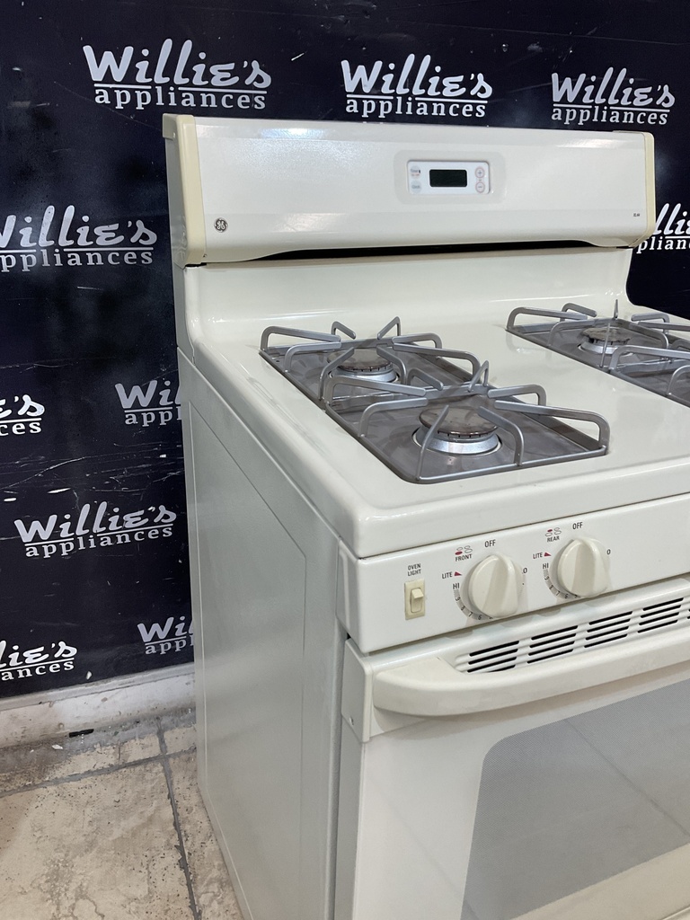 Ge Used Natural Gas Stove 30inches (Bisque) 