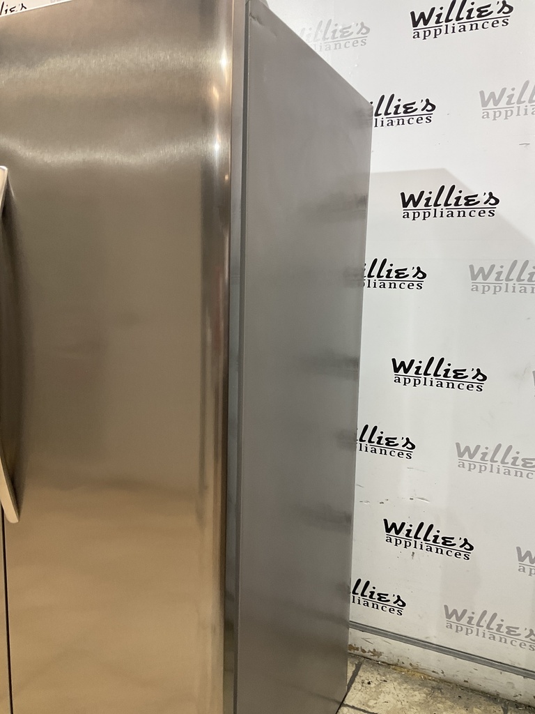 Frigidaire Used Refrigerator Side by Side 36 1/2” x 69 1/2” (Stainless Steel) 